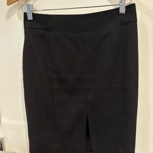 H&M Black Pencil Skirt with Front Slit